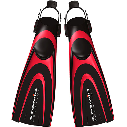 Snorkeling RED Details about   Atomic Aquatics Blade Fins Open Heel for Scuba show original title Diving 