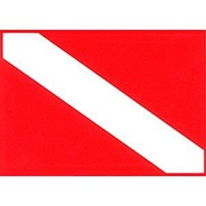 High Gloss Vinyl SCUBA Sticker Trident Large 8.5 x 11 Inch Diver Down Flag 