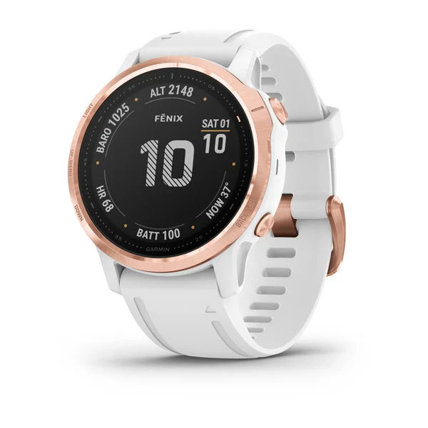 Garmin Fenix 6S Pro Rose Gold-tone with White Band 