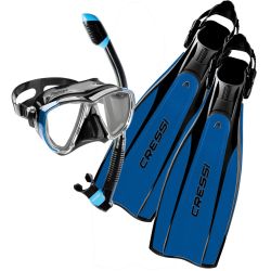 Cressi Pro Light Mask Snorkel Fin Package 