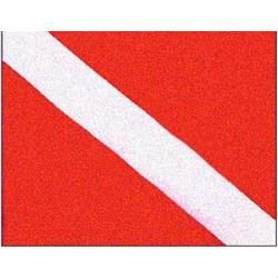 Dive Flag Sticker 3x3.25in Reflective 