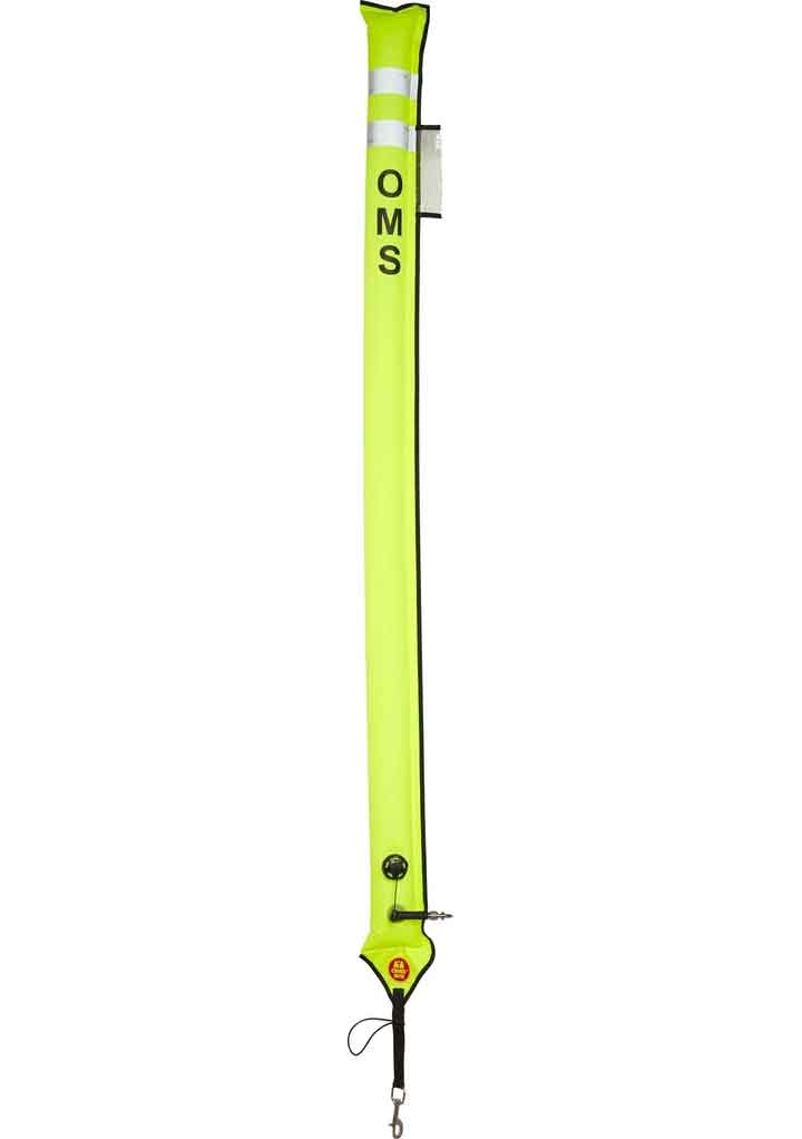 OMS SLIM Big Diver's Alert Marker 6.0' closed Yel 