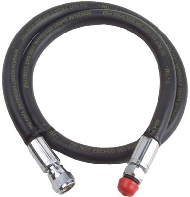 IST Rubber High Pressure Gauge Hose with Screw On Valve Fittings 