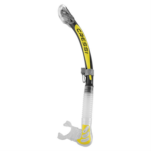 Cressi Alpha Dry Snorkel Clear-Yellow