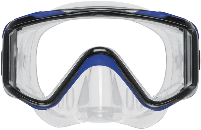 ScubaPro Crystal VU Plus Mask w-Purge Bk-Blue-Gr